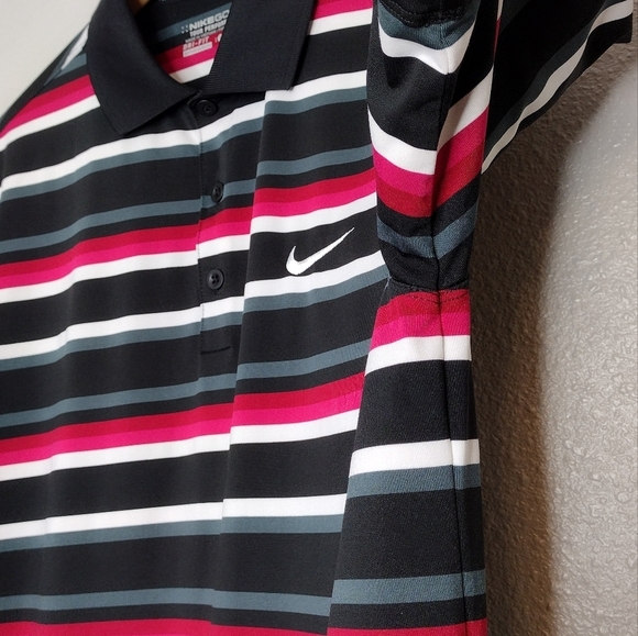 Nike Golf Tour Performance Striped Men's Polo Shirt - Picture 9 of 13
